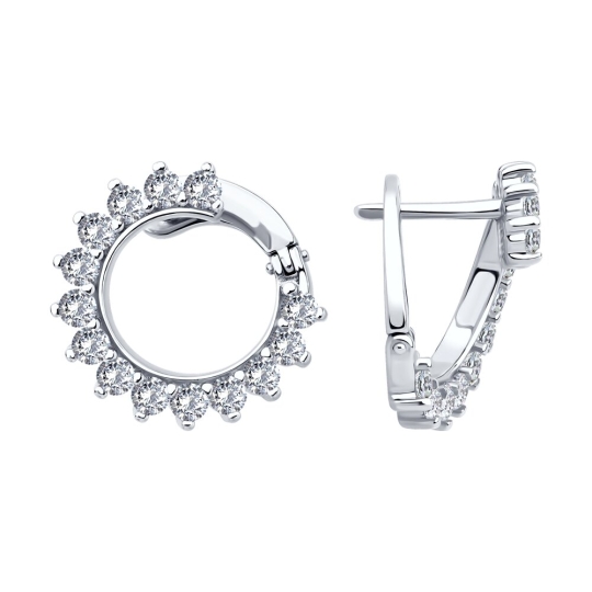 Серьги из серебра с аметистами Серьги из серебра с аметистами