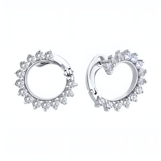 Серьги из серебра с аметистами Серьги из серебра с аметистами