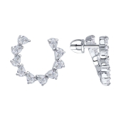 Серьги из серебра с фианитами