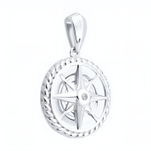 Подвеска из серебра с фианитом