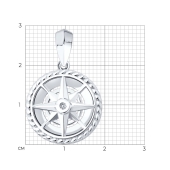 Подвеска из серебра с фианитом
