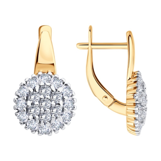 Серьги из серебра с позолотой Серьги из серебра с позолотой