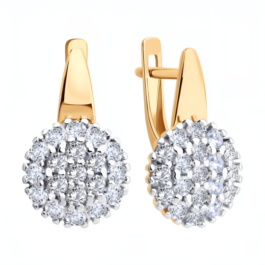 Серьги из серебра с позолотой Серьги из серебра с позолотой