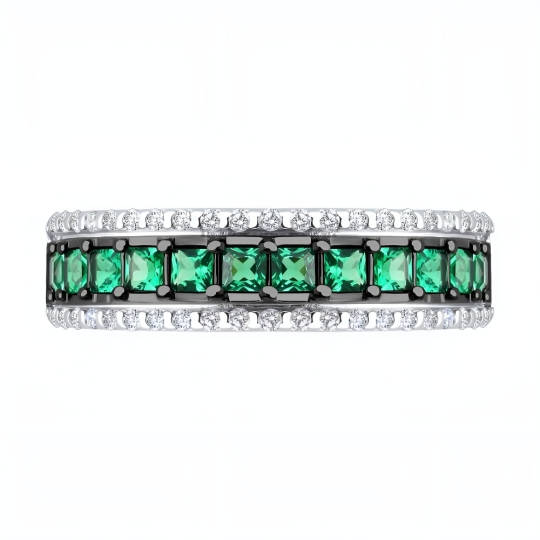 Серьги из серебра с фианитами