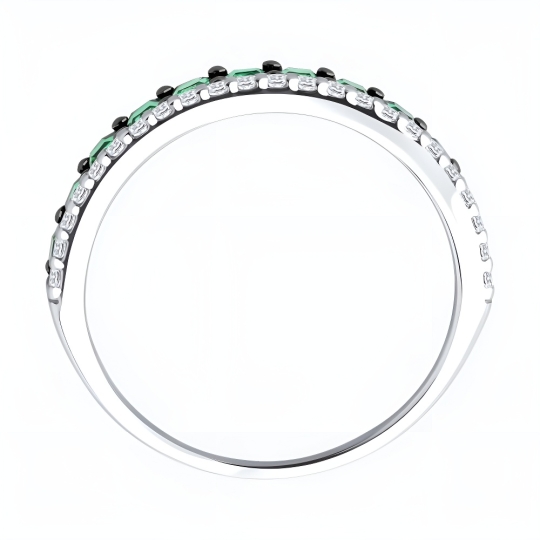 Серьги из серебра с фианитами