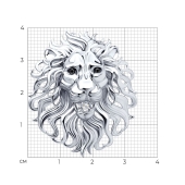 Брошь из серебра с фианитами 