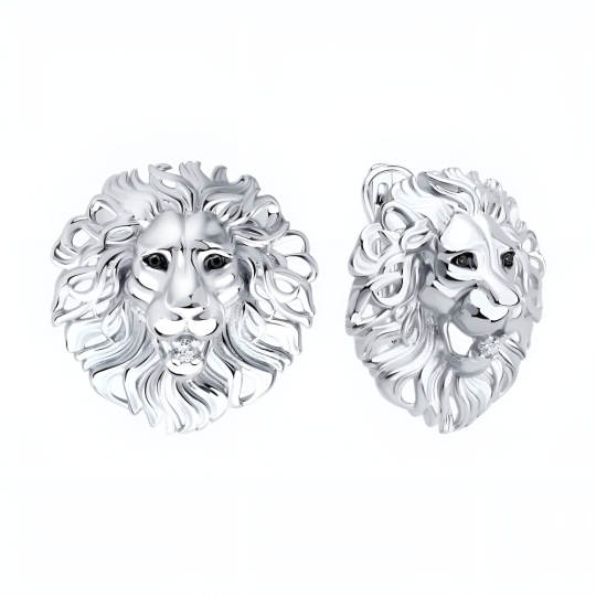 Серьги из серебра с топазами и фианитами Серьги из серебра с топазами и фианитами