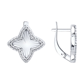 Серьги из серебра с фианитами