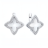 Серьги из серебра с фианитами
