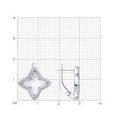 Серьги из серебра с фианитами