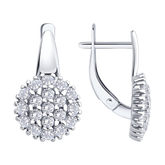 Серьги из серебра с аметистами Серьги из серебра с аметистами