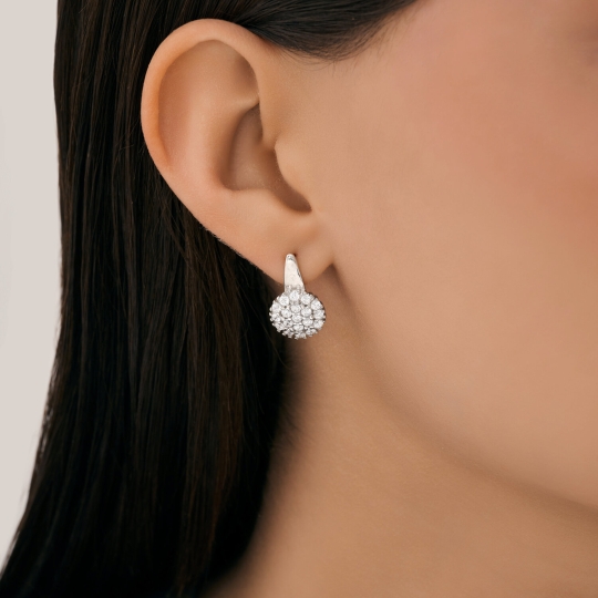 Серьги из серебра с аметистами Серьги из серебра с аметистами