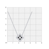 Колье из серебра с эмалью и фианитами