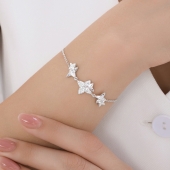 Браслет из серебра с фианитами