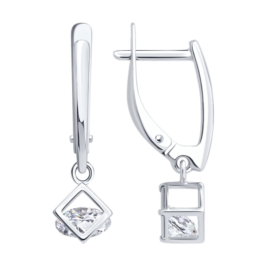 Серьги из серебра с аметистами Серьги из серебра с аметистами