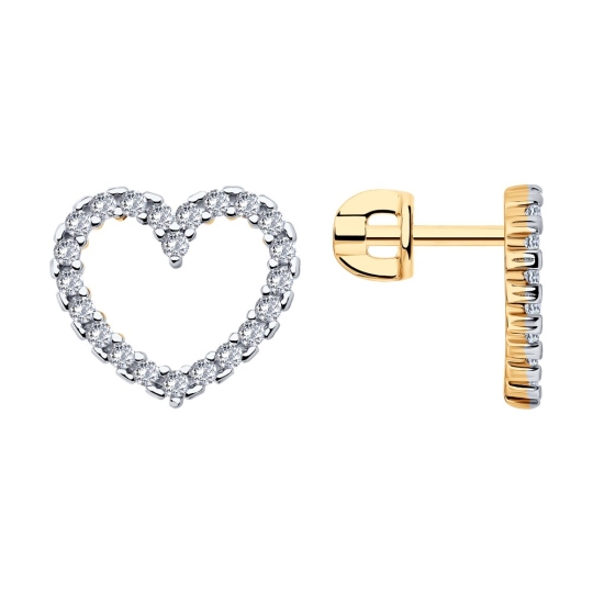 Серьги из серебра с фианитами Серьги из серебра с фианитами