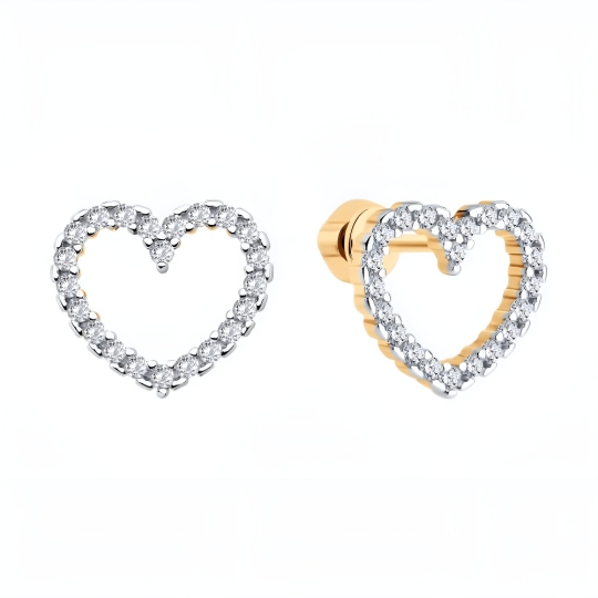 Серьги из серебра с фианитами Серьги из серебра с фианитами