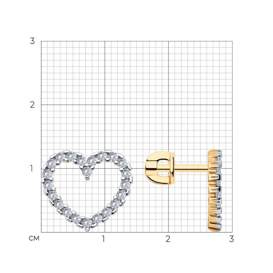 Серьги из серебра с фианитами Серьги из серебра с фианитами