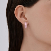 Серьги из серебра с фианитами