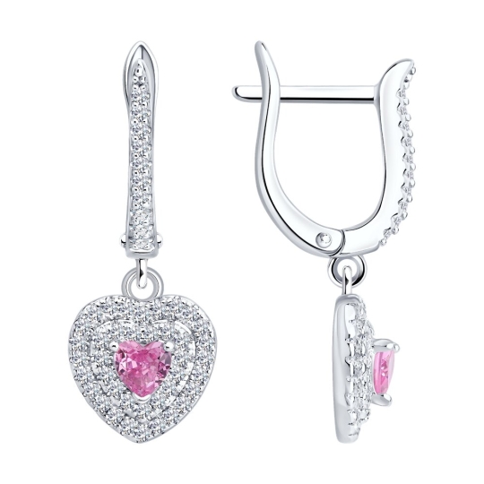 Подвеска из серебра с фианитами