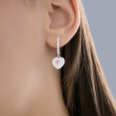 Серьги из серебра с фианитами