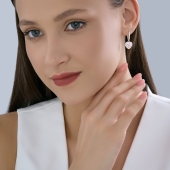 Серьги из серебра с фианитами