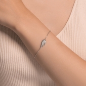 Браслет из серебра с фианитами