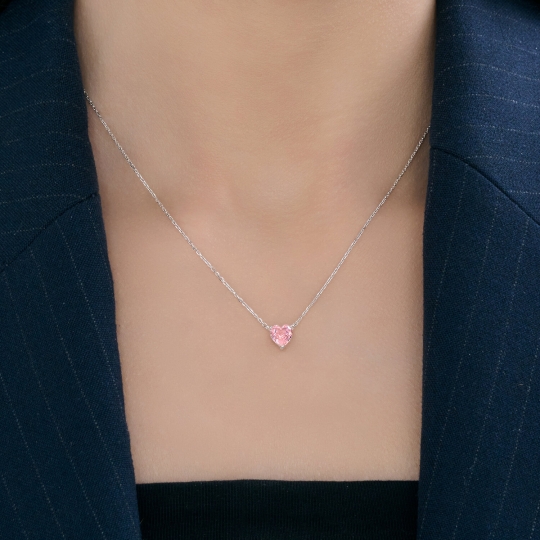 Колье из серебра с фианитом