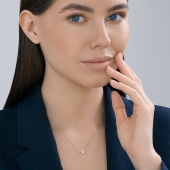 Колье из серебра с фианитом