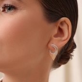 Серьги из золота с фианитами