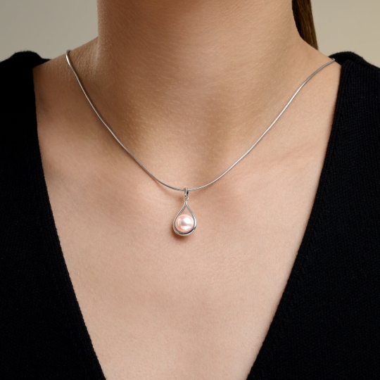 Серьги из серебра с жемчугом