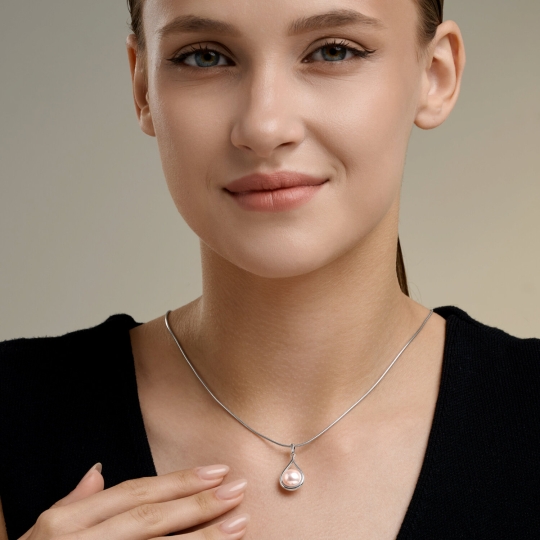 Серьги из серебра с жемчугом