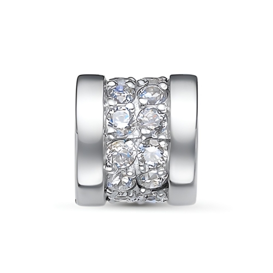 Подвеска из серебра с позолотой и фианитами