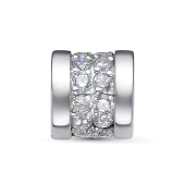 Подвеска-шарм из серебра с фианитами