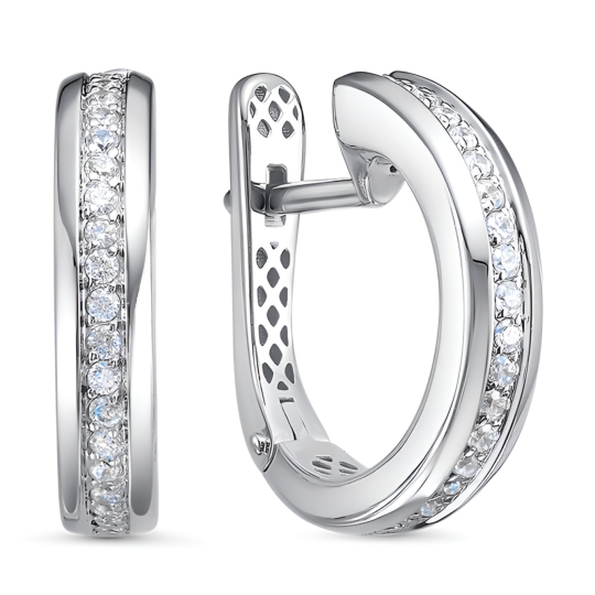 Серьги-конго из серебра