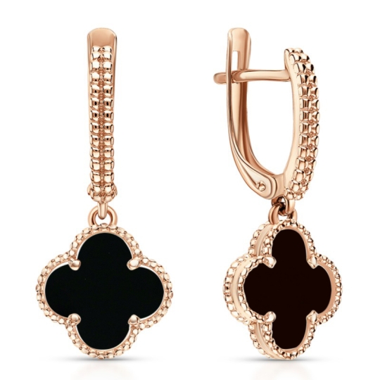 Серьги из золота с жемчугом и фианитами