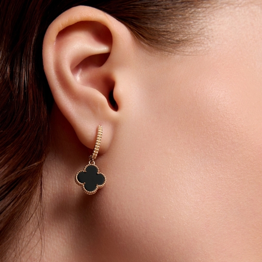 Серьги из золота с перламутром