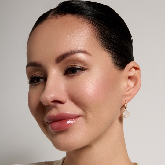 Серьги из золота с ситаллами