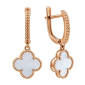 Серьги из золота с перламутром