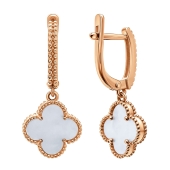 Серьги из золота с перламутром