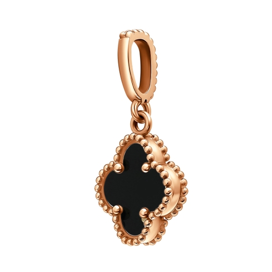 Серьги из золота с ониксами