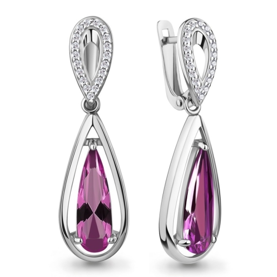 Серьги-конго из серебра