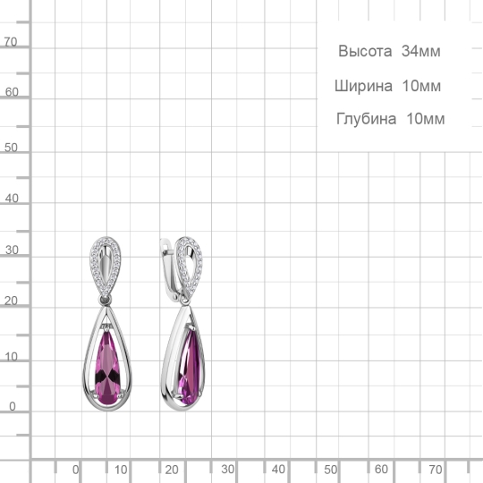 Серьги-конго из серебра