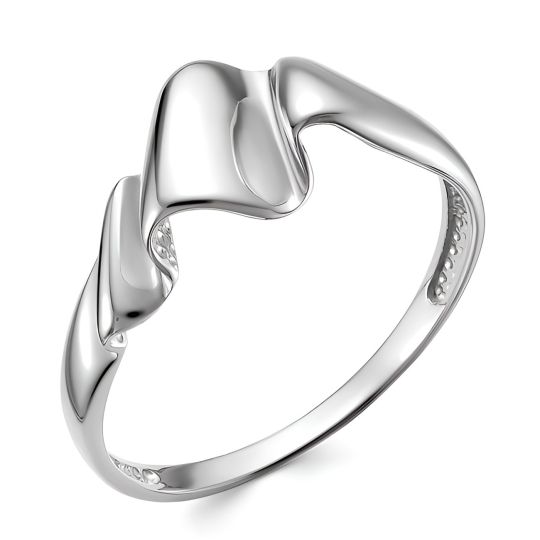 Кольцо из серебра с аквамарином и фианитами