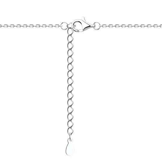 Колье-чокер из каучука с серебряным замком