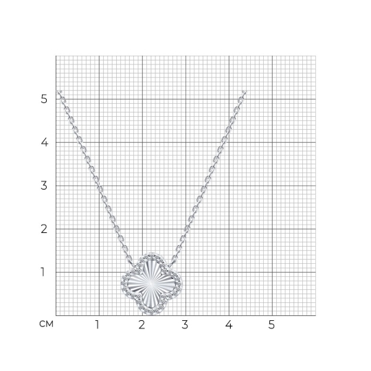 Колье из серебра с фианитами