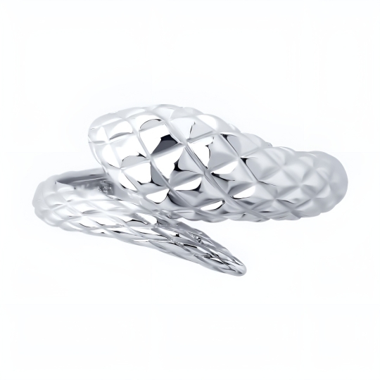 Кольцо из серебра с позолотой и фианитами