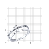 Кольцо из серебра с фианитами