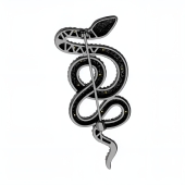 Брошь из серебра с позолотой и фианитами