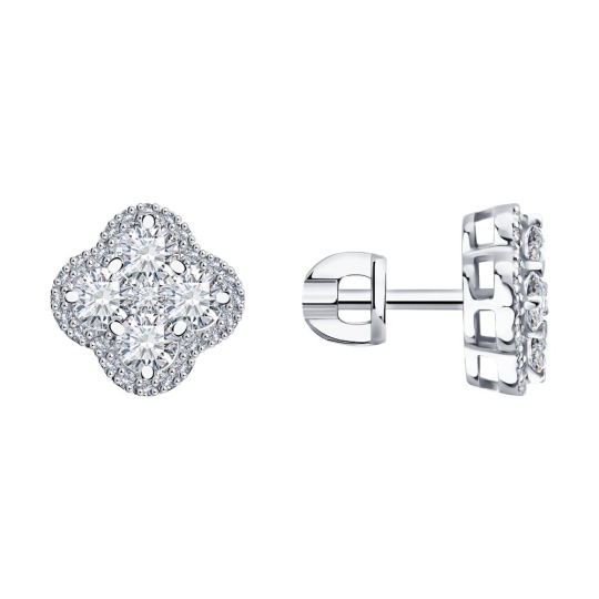 Серьги из золота с рубинами